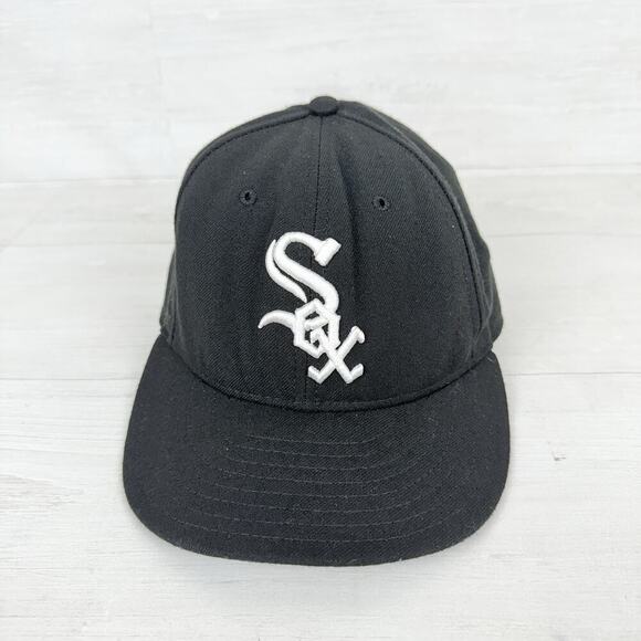 Chicago White Sox Hat Cap Fitted Mens 7 1/8 Black MLB Baseball New Era On Field - Picture 2 of 11